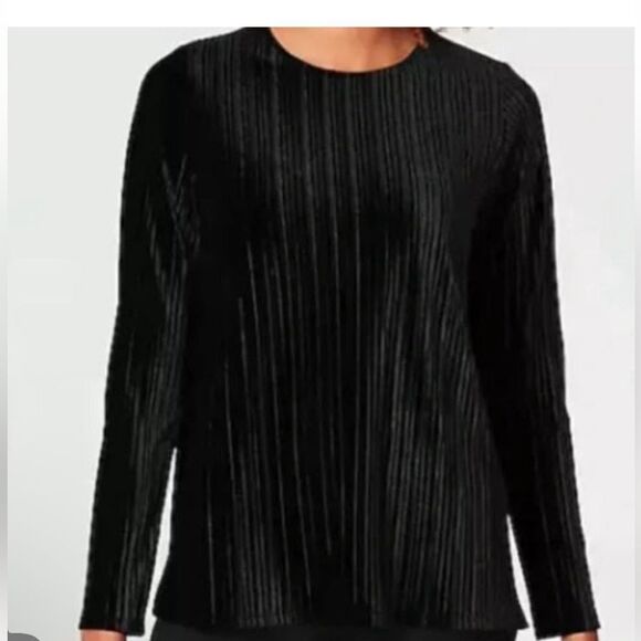 J. Jill Tops - Women’s J. Jill Wearever Velvet Black Long Sleeve Size M